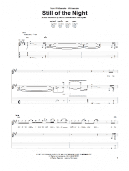 page one of Still Of The Night (Guitar Tab)