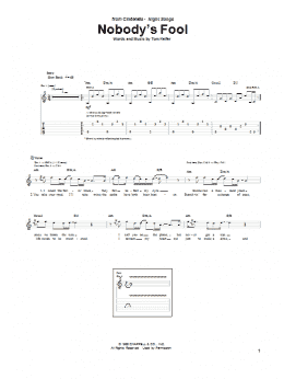 page one of Nobody's Fool (Guitar Tab)