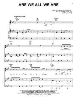 page one of Are We All We Are (Piano, Vocal & Guitar Chords (Right-Hand Melody))