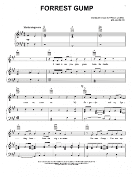 page one of Forrest Gump (Piano, Vocal & Guitar Chords (Right-Hand Melody))
