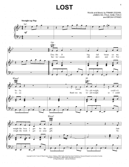 page one of Lost (Piano, Vocal & Guitar Chords (Right-Hand Melody))