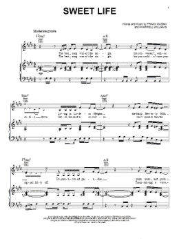 page one of Sweet Life (Piano, Vocal & Guitar Chords (Right-Hand Melody))