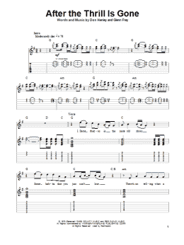 page one of After The Thrill Is Gone (Guitar Tab (Single Guitar))