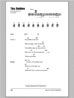 page one of Tiny Bubbles (Ukulele Chords/Lyrics)