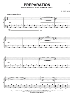 page one of Preparation (Piano Solo)