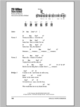 page one of 26 Miles (Santa Catalina) (Ukulele Chords/Lyrics)