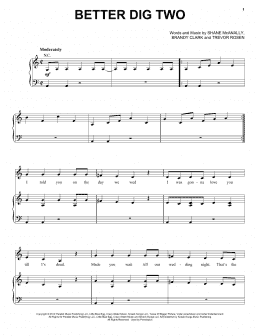 page one of Better Dig Two (Piano, Vocal & Guitar Chords (Right-Hand Melody))