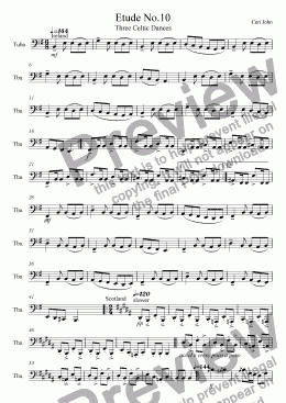 page one of Tuba Etude No.10