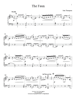 page one of The Faun (Educational Piano)