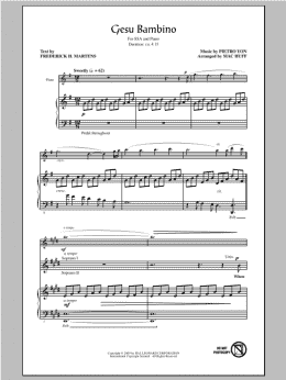 page one of Gesù Bambino (The Infant Jesus) (SSA Choir)