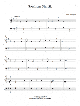 page one of Southern Shuffle (Educational Piano)