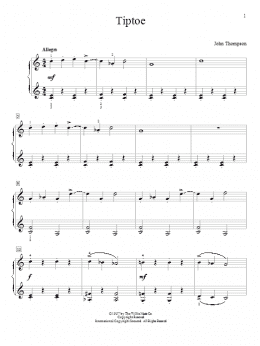 page one of Tiptoe (Educational Piano)