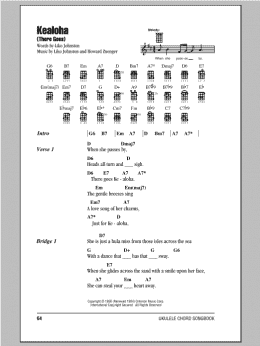 page one of Kealoha (There Goes) (Ukulele Chords/Lyrics)