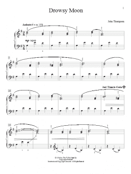 page one of Drowsy Moon (Educational Piano)