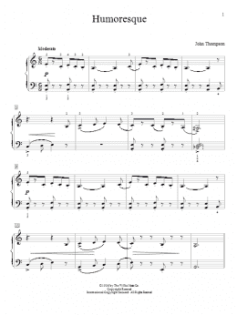 page one of Humoresque (Educational Piano)