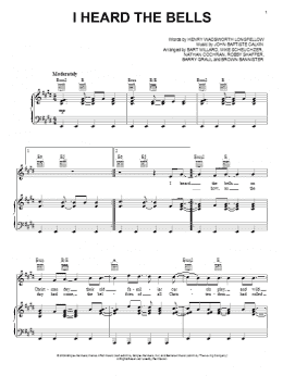 page one of I Heard The Bells On Christmas Day (Piano, Vocal & Guitar Chords (Right-Hand Melody))