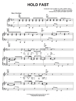 page one of Hold Fast (Piano, Vocal & Guitar Chords (Right-Hand Melody))