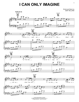 page one of I Can Only Imagine (Piano & Vocal)