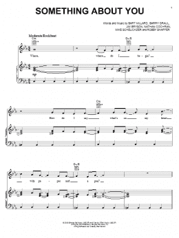 page one of Something About You (Piano, Vocal & Guitar Chords (Right-Hand Melody))