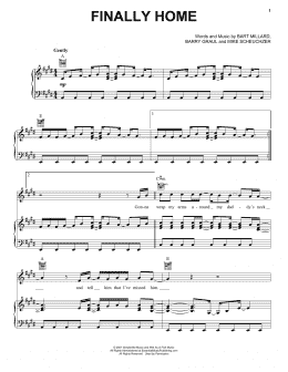 page one of Finally Home (Piano, Vocal & Guitar Chords (Right-Hand Melody))