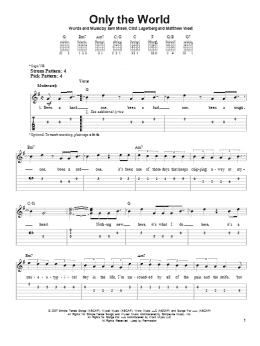 page one of Only The World (Easy Guitar Tab)