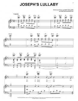 page one of Joseph's Lullaby (Piano, Vocal & Guitar Chords (Right-Hand Melody))