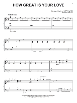 page one of How Great Is Your Love (Piano Solo)