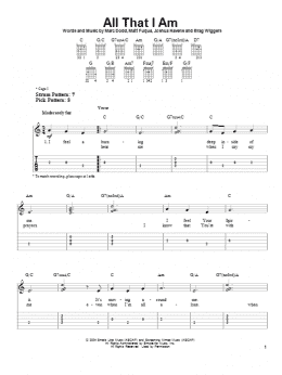 page one of All That I Am (Easy Guitar Tab)