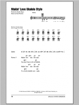 page one of Makin' Love Ukulele Style (Ukulele Chords/Lyrics)