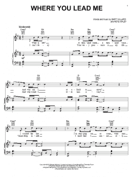 page one of Where You Lead Me (Piano, Vocal & Guitar Chords (Right-Hand Melody))