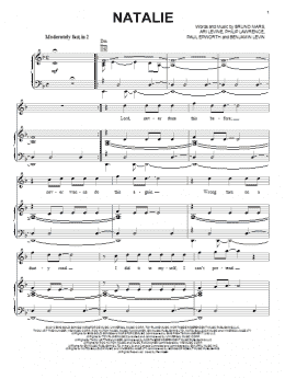 page one of Natalie (Piano, Vocal & Guitar Chords (Right-Hand Melody))