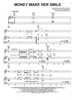 page one of Money Make Her Smile (Piano, Vocal & Guitar Chords (Right-Hand Melody))