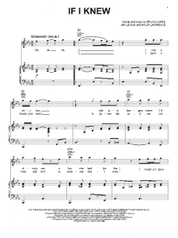 page one of If I Knew (Piano, Vocal & Guitar Chords (Right-Hand Melody))
