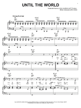 page one of Until The World (Piano, Vocal & Guitar Chords (Right-Hand Melody))