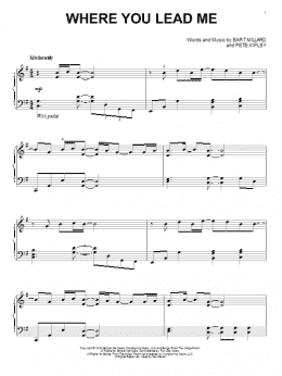 page one of Where You Lead Me (Piano Solo)