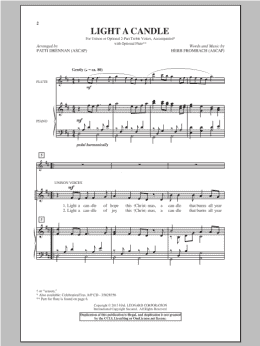 page one of Light A Candle (2-Part Choir)