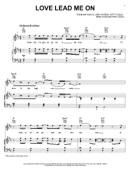 page one of Love Lead Me On (Piano, Vocal & Guitar Chords (Right-Hand Melody))