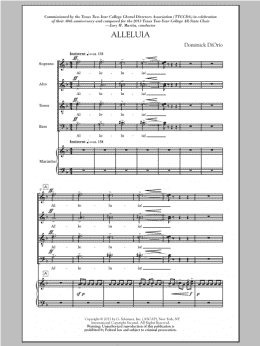 page one of Alleluia (Includes Marimba) (SATB Choir)