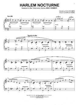 page one of Harlem Nocturne (Piano Solo)