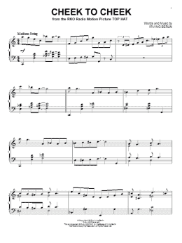 page one of Cheek To Cheek (Piano Solo)