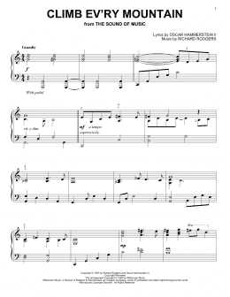 page one of Climb Ev'ry Mountain (Piano Solo)