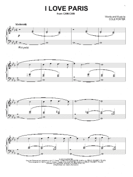 page one of I Love Paris (Piano Solo)