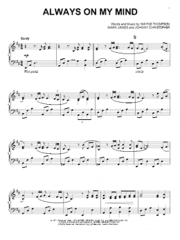 page one of Always On My Mind (Piano Solo)