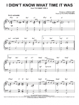page one of I Didn't Know What Time It Was (Piano Solo)