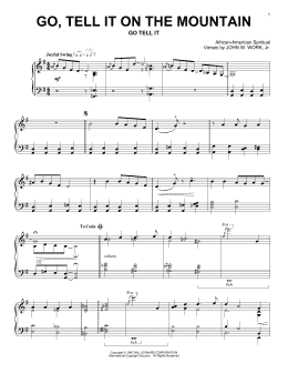 page one of Go, Tell It On The Mountain (Piano Solo)