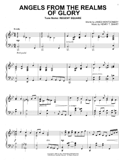 page one of Angels From The Realms Of Glory (Piano Solo)