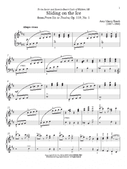 page one of Sliding On Ice (Piano Solo)