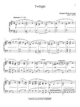 page one of Twilight (Piano Solo)