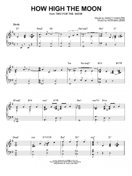 page one of How High The Moon (Piano Solo)