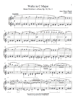 page one of Waltz In C Major (Piano Solo)